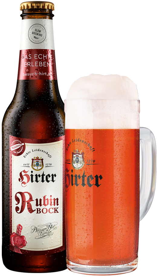 Hirter Rubin Bock ProdukkombomitGlas