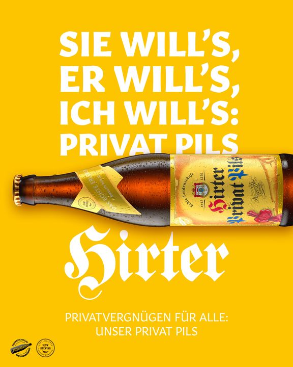 hirter fruehlingskampagne 2024 hirter privat pils