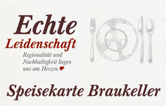 Speisekarte Braukeller Website