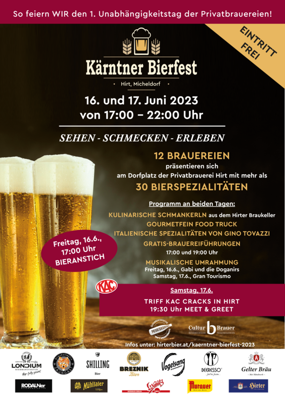 Kärntner Bierfest 2023 Einladung