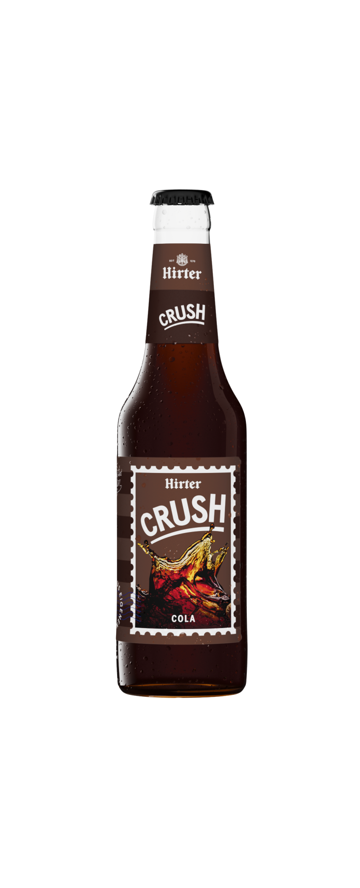 Hirter Crush Cola in einer Glas-Flasche