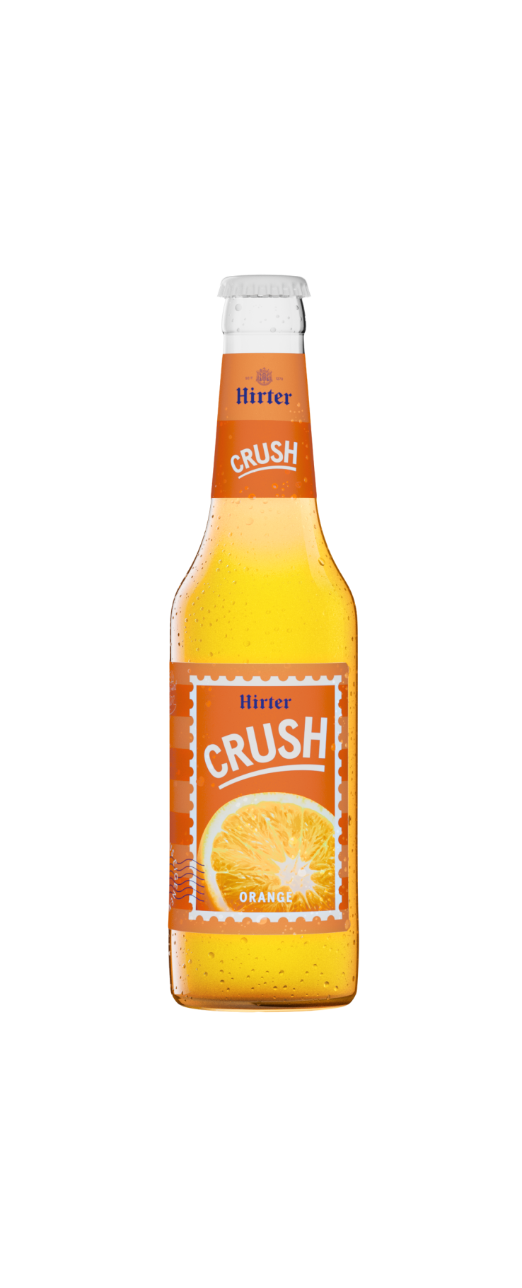 Hirter Crush Orange in einer Glas-Flasche